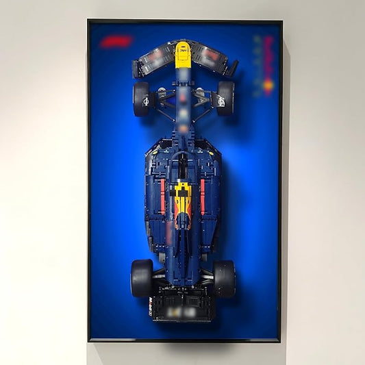 Framed Brick F1 Car Wall Display — Ready-to-Hang Motorsport Wall Art (Pre-mounted Model Included)
