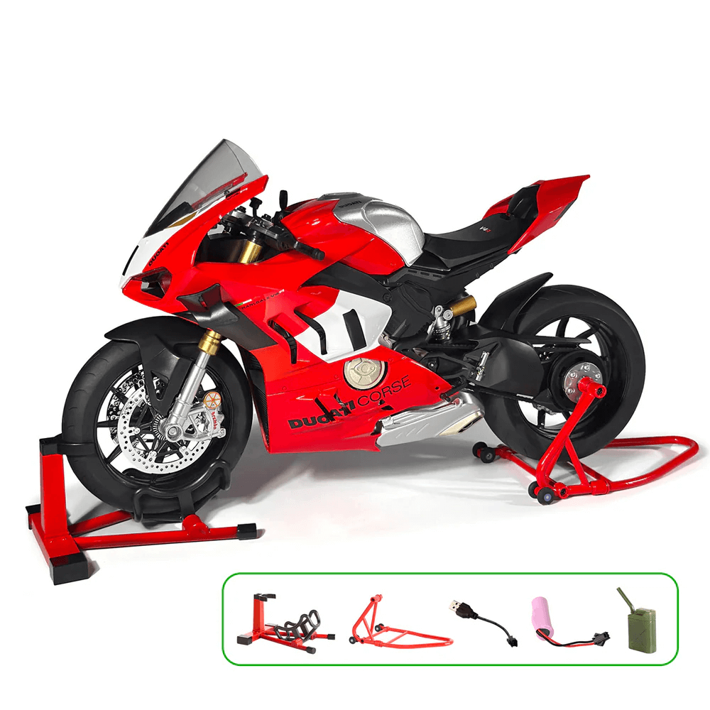 1:6 Scale Racing Motorcycle Die-Cast Model with Display Stand – Collector’s Edition