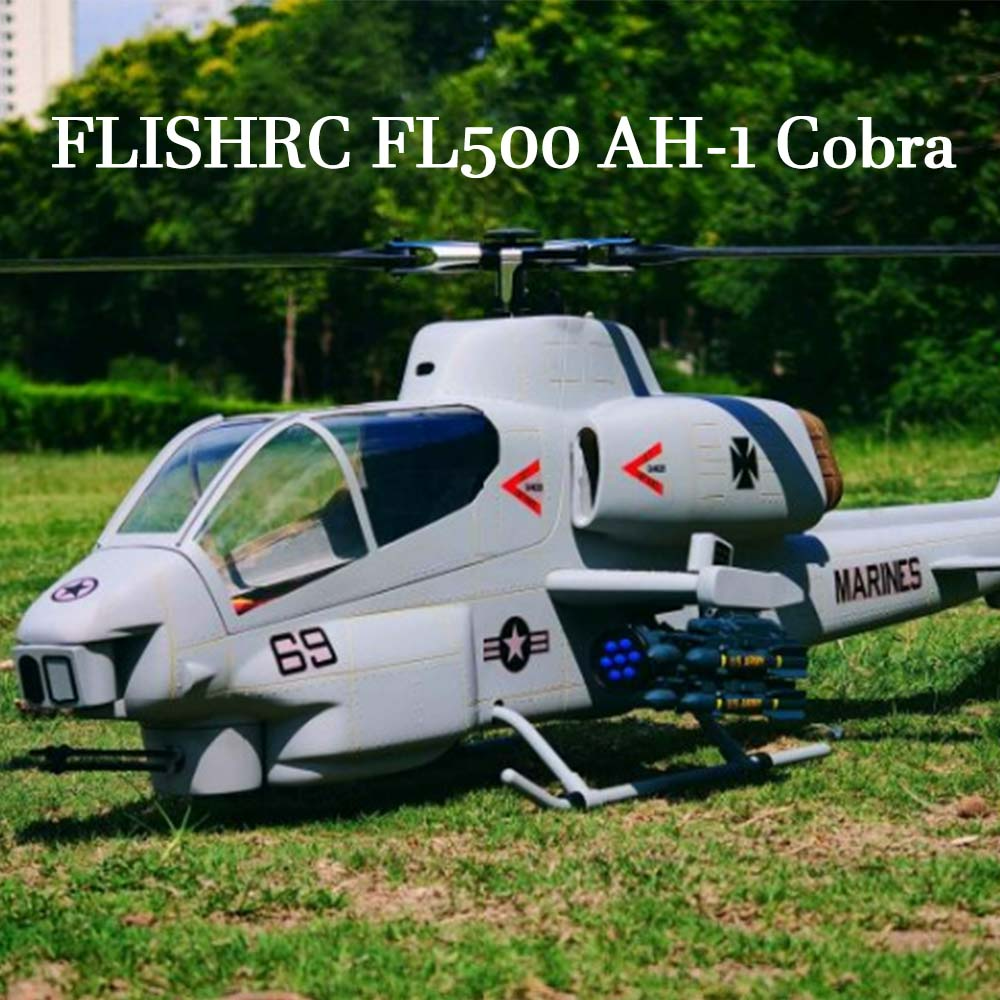 FLISHRC FL500 AH-1 Cobra Large-Scale GPS RC Helicopter – Precision Flight. Realistic Power